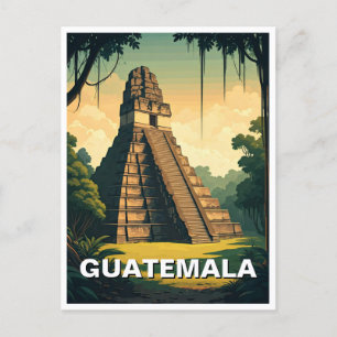 Tikal Guatemala Travel Vykort