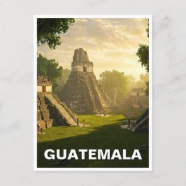 Tikal Guatemala Travel Vykort