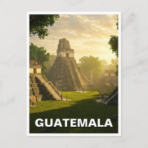 Tikal Guatemala Travel Vykort