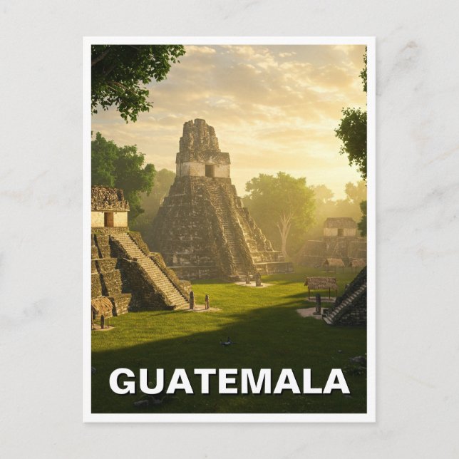 Tikal Guatemala Travel Vykort (Framsida)