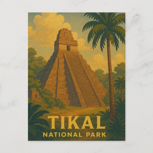 Tikal National Park Guatemala Journey Vykort (Framsida)
