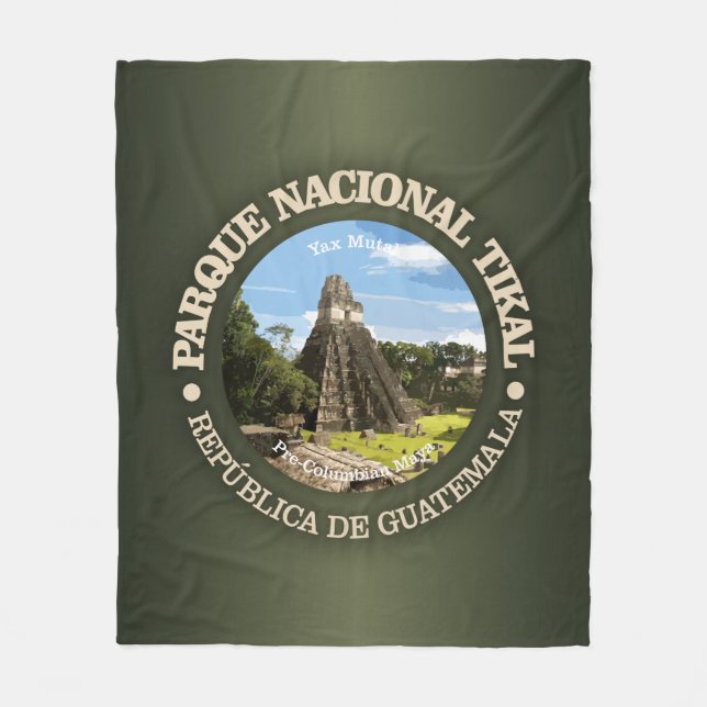 Tikal nationalpark fleecefilt (Framsidan)