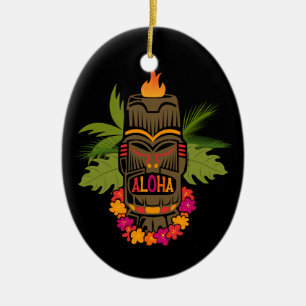Tiki Aloha prydnad Julgransprydnad Keramik