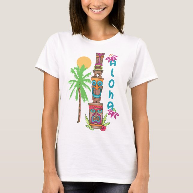 Tiki Aloha T Shirt (Framsida)