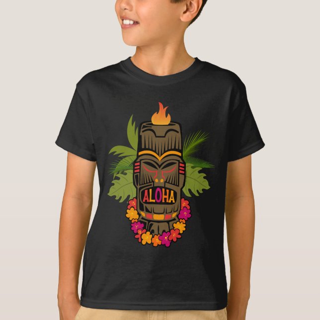 Tiki Aloha Tee Shirt (Framsida)