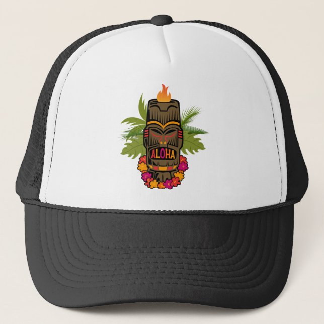 Tiki Aloha Truckerkeps (Framsida)