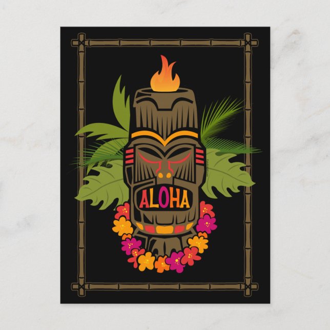 Tiki Aloha Vykort (Framsida)