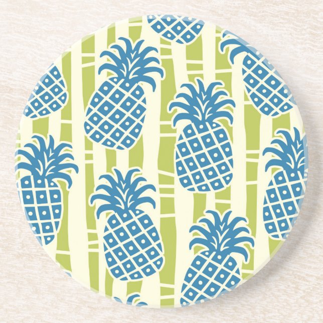 Tiki Ananas Bambu Ränder Mönster Underlägg (Framsidan)