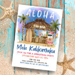 Tiki Beach Pub Tropical Santa Party Inbjudningar<br><div class="desc">Den tropiska julfestinbjudan ger tomten semester på Tiki pub på stranden under måne och stjärnor med handflatan träd, helgdag ljus och Hawaiian Aloha och Mele Kalikimaka hälsning. Tropiska cocktails, ananas, hibiscus och handflatan löv, en ytskiva och en papegoja i en pirat som dekorerar pub. Baksidan är mörkblå. Art av KL...</div>