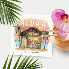 Tiki Beach Pub Tropical Surfa & Sea Baby Shower Pappersservett
