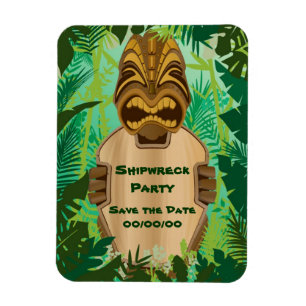 Tiki Beach Spara-the-Date Magnet