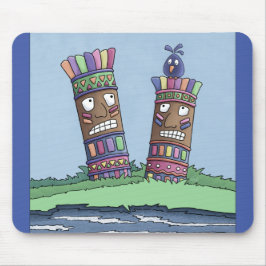 Tiki Bird Plum Mouse Pad Musmatta