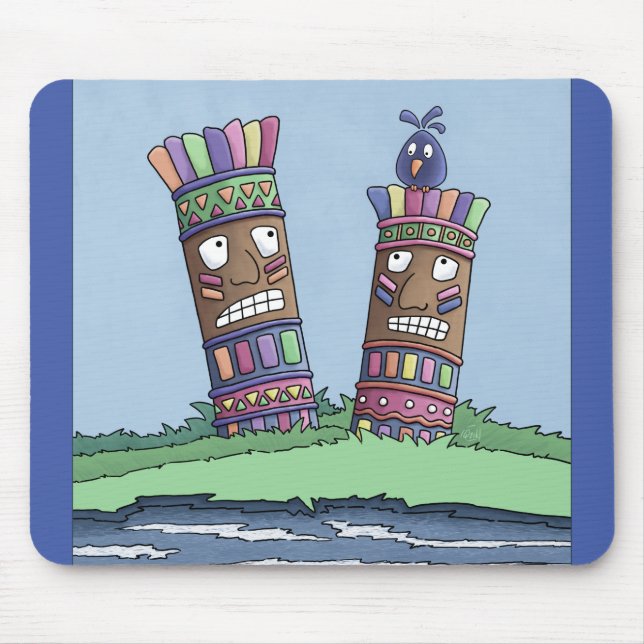 Tiki Bird Plum Mouse Pad Musmatta (Framsidan)