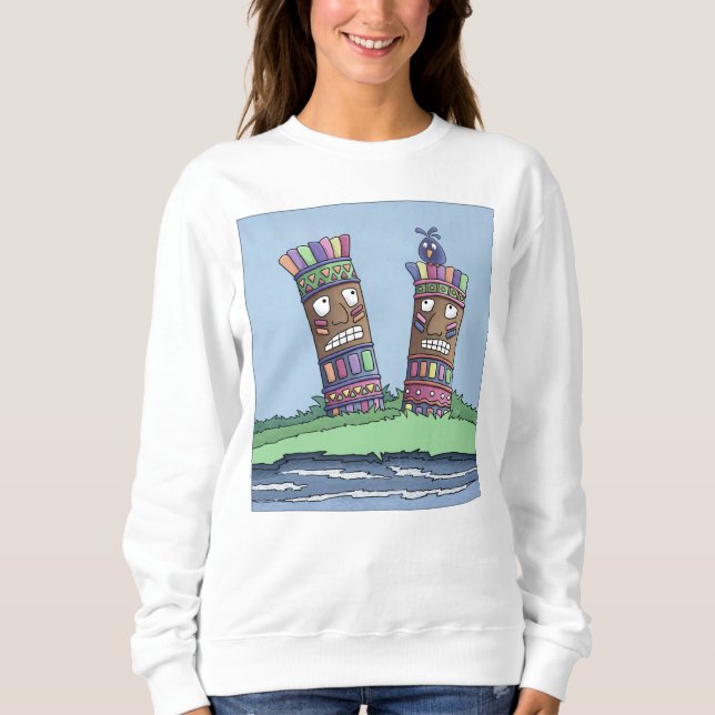 Tiki Bird Plum T Shirt (Framsida)