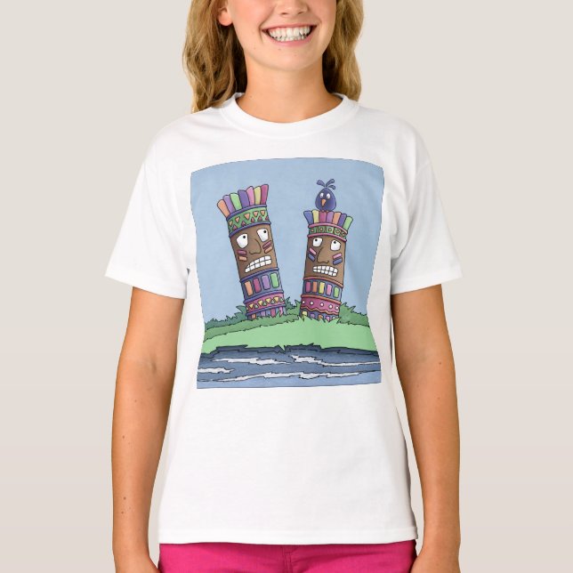 Tiki Bird Plum T-Shirt (Framsida)
