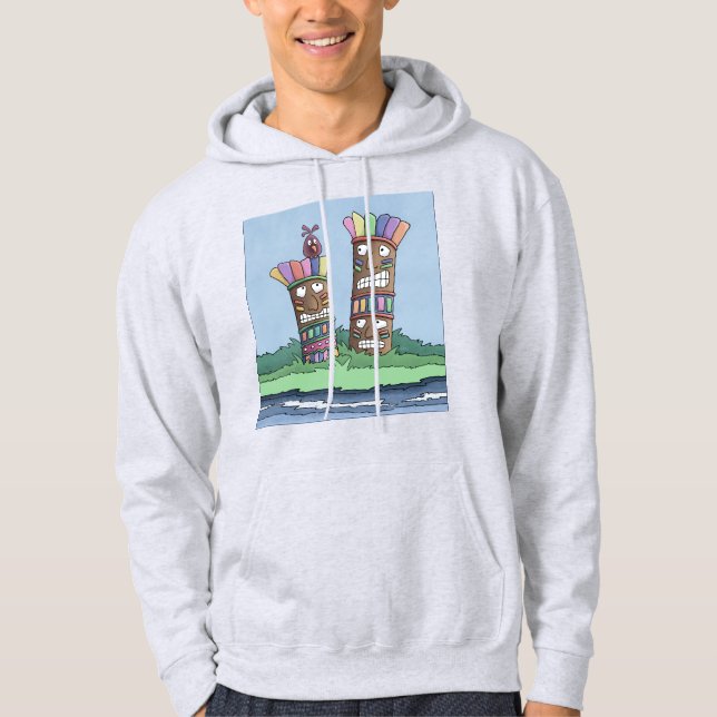 Tiki Bird Rosenknopp Hoodie (Framsida)