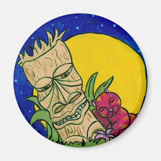 Tiki Cat Magnet (Framsidan)