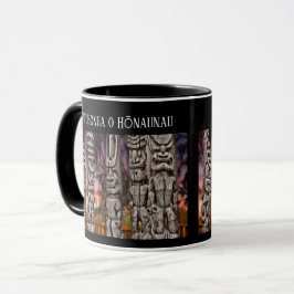 Tiki Council, Big Island, Hawaii, Svart mugg