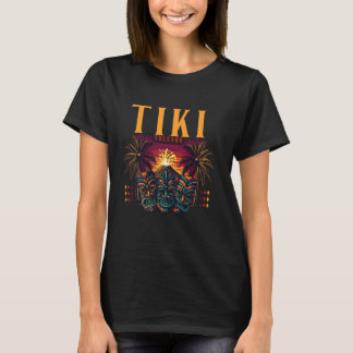 Tiki culture Maori mask för en Tkik Fläkt T Shirt
