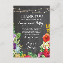 Tiki för svart tavla för tack lantligt Aloha kort