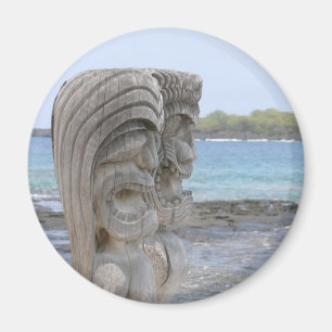 Tiki förmyndare i Kona, Hawaii - magnet