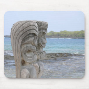 Tiki förmyndare i Kona, Hawaii - Mousepad Musmatta