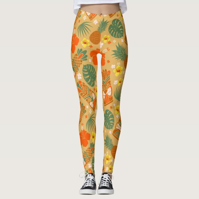 Tiki Guld Leggings (Framsida)
