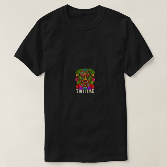 Tiki Hawaii Hawaiian Aloha Hula Surfa Island Party T Shirt (Design framsida)
