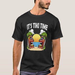 Tiki Head Det är Tiki Time Tikis Hawaii Lua T Shirt