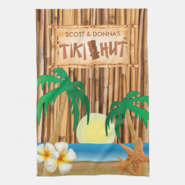 Tiki Hut Bamboo Stick Design Kökshandduk