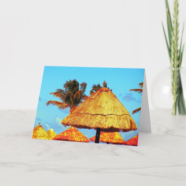 ~Tiki Huts~ GREETING CARD Kort (Framsida)