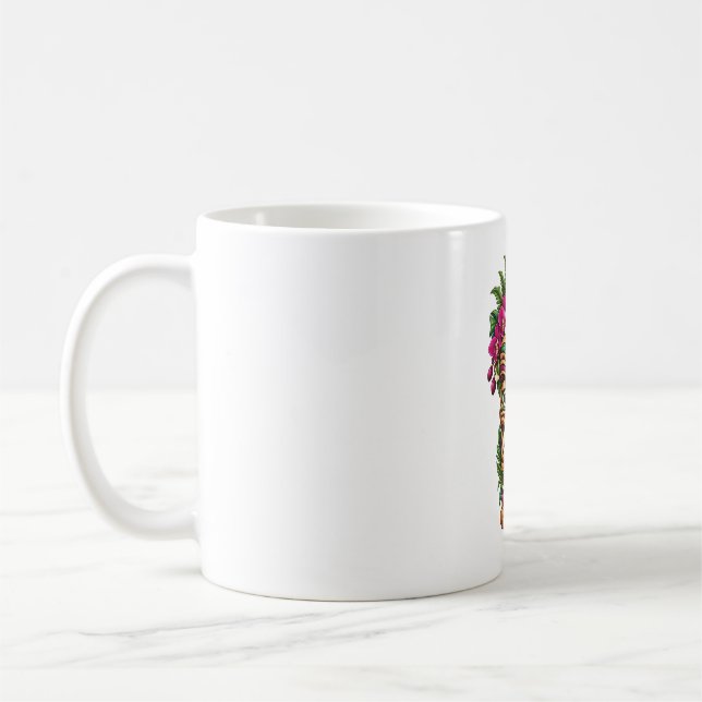 Tiki-kaffemugg med orkidéflamma kaffemugg (Vänster)