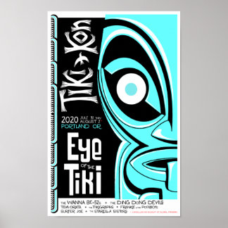 Tiki Kon: Öga i Tiki-Poster (öppna Öga) Poster