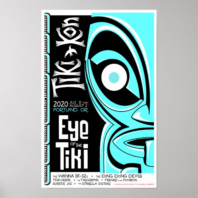 Tiki Kon: Öga i Tiki-Poster (öppna Öga) Poster (Framsidan)