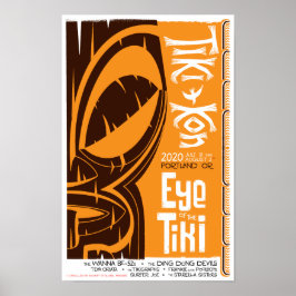 Tiki Kon: Öga i Tiki-Poster (stängt Öga) Poster