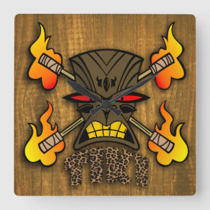 Tiki Kustom Fyrkantig Klocka