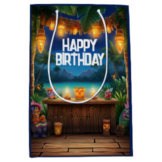 Tiki Luau Hawaiian Tropical Island Beach Birthday