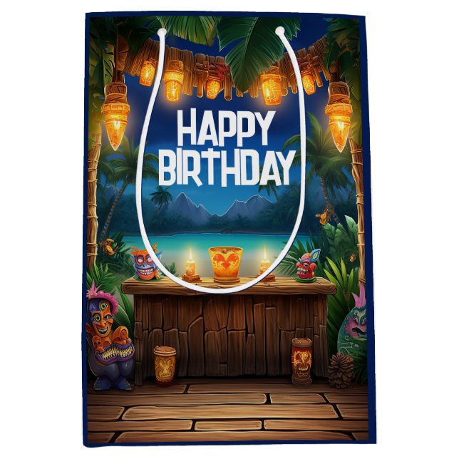 Tiki Luau Hawaiian Tropical Island Beach Birthday (Framsidan)