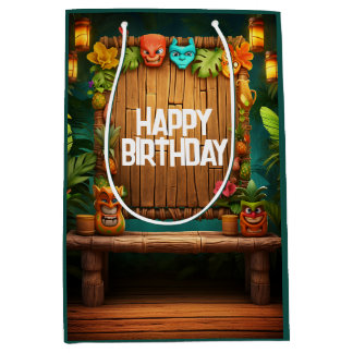 Tiki Luau Hawaiian Tropical Island Beach Birthday