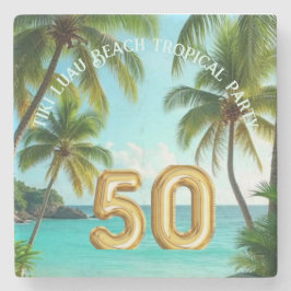 tiki luau tropical beach party  stenunderlägg