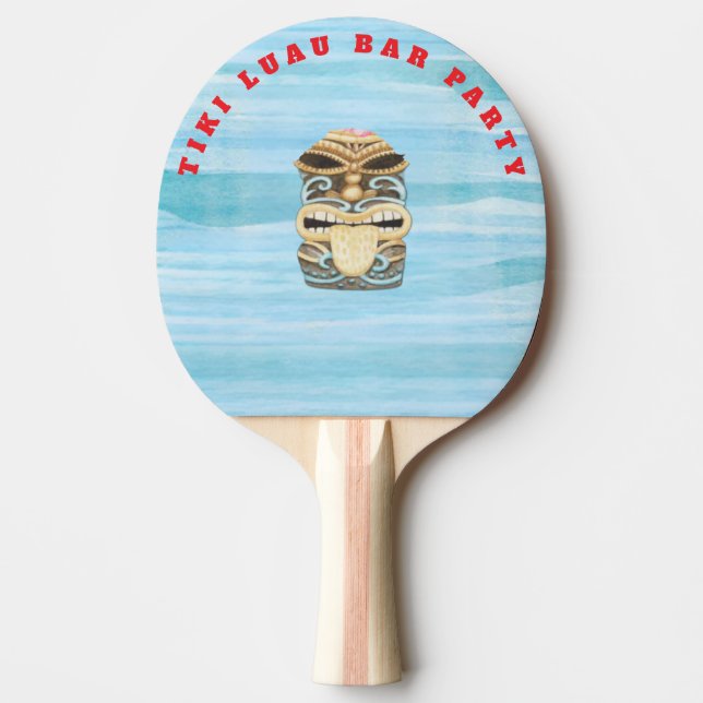 tiki luau tropical island beach  pingisracket (Framsidan)
