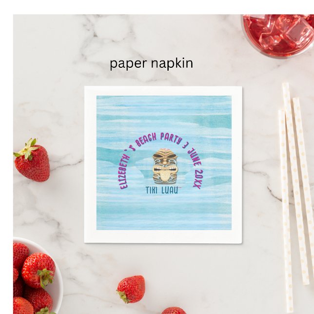 tiki luau tropiska östranden pappersservett (Skapare uppladdad)