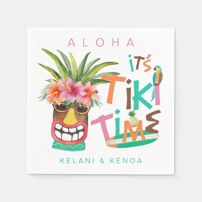 Tiki Luau | Tropiska typografi Pappersservett (Framsidan)