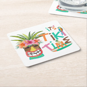Tiki Luau   Tropiska typografi Underlägg Papper Kvadrat
