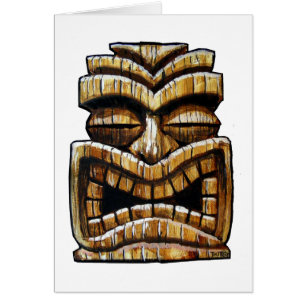 Tiki man hälsningskort