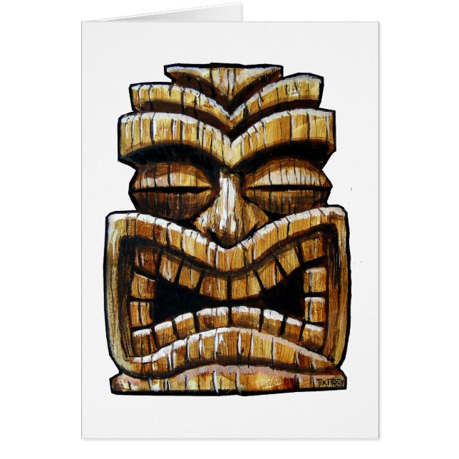 Tiki man hälsningskort (Framsidan)