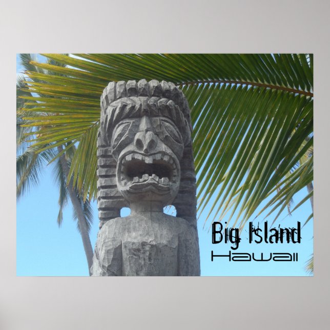 Tiki man statue wall poster (Framsidan)