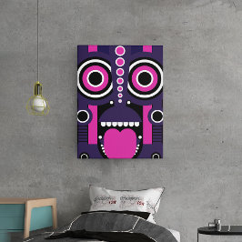 Tiki Mask Canvastryck