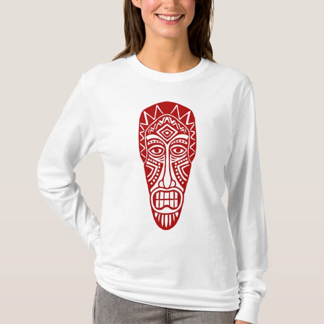 Tiki Mask II - Ruby Red T Shirt (Framsida)