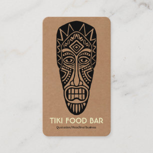 Tiki Mask - kartong Visitkort